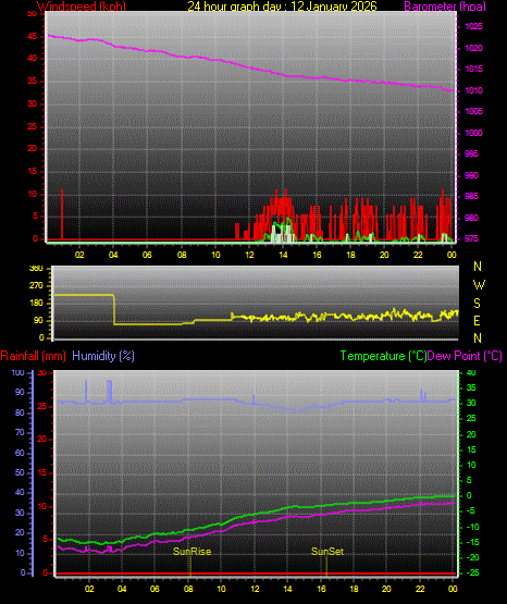 24 Hour Graph for Day 12